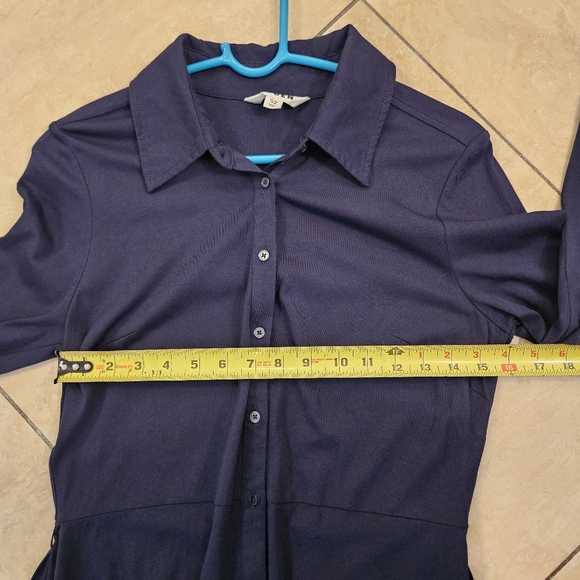 Boden woman's long sleeved dress size UK12R. US 8R button down with belt tie - Picture 10 of 10